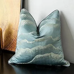 Putetrekk - Square Luxury 45 x 45 cm (blå)
