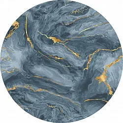 Runde tepper - Storm (blå/gull)
