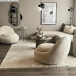 Wilton-teppe - Art Silk (lysegrå/beige)