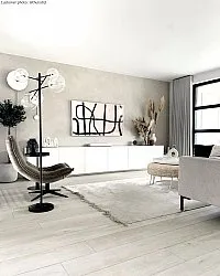 Wilton-teppe - Art Silk (lysegrå/beige)