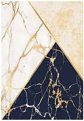 Wilton-teppe - Canelli (beige/hvit/blå)