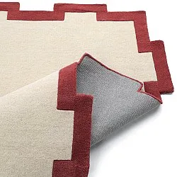 Ullteppe - Agra Hand Tufted Wool Premium (krem/rød)