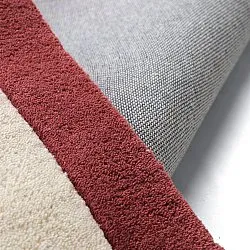 Ullteppe - Agra Hand Tufted Wool Premium (krem/rød)