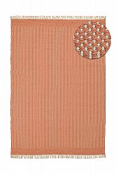 Ullteppe - Arbil (terrakotta/hvit)