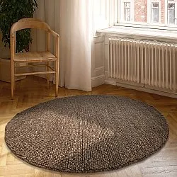 Rundt teppe - Avafors Wool Bubble (brun/beige)