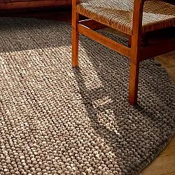 Rundt teppe - Avafors Wool Bubble (brun/beige)