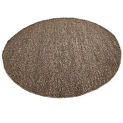 Rundt teppe - Avafors Wool Bubble (brun/beige)