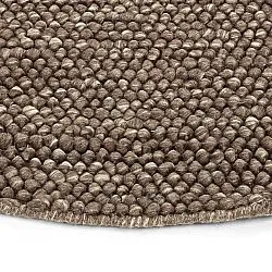 Rundt teppe - Avafors Wool Bubble (brun/beige)
