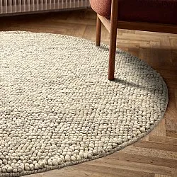 Rundt teppe - Avafors Wool Bubble (grå/beige)