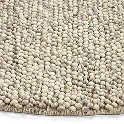 Rundt teppe - Avafors Wool Bubble (grå/beige)