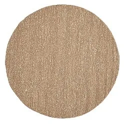 Rundt teppe - Avafors Wool Bubble (lys brun/hvit)