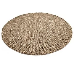 Rundt teppe - Avafors Wool Bubble (lys brun/hvit)