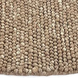 Rundt teppe - Avafors Wool Bubble (lys brun/hvit)