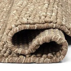 Rundt teppe - Avafors Wool Bubble (lys brun/hvit)
