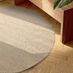 Rundt teppe - Coastal (beige)