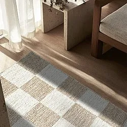 Ullteppe - Dundee (beige/hvit)
