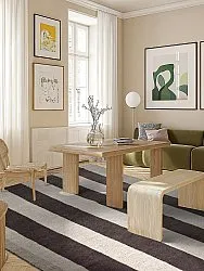 Ullteppe - Garine (svart/beige)
