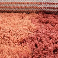 Ullteppe - Khenifra Handknot Wool Premium (oransje/rød)
