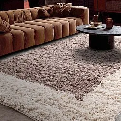 Ullteppe - Khenifra Handknot Wool Premium (taupe/kremfarget)
