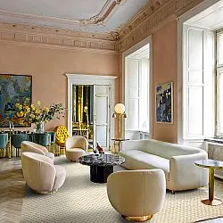 Ullteppe - Ovelia (beige/hvit)