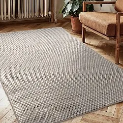 Ullteppe - Ovelia (taupe/hvit)