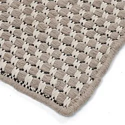 Ullteppe - Ovelia (taupe/hvit)