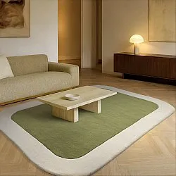 Ullteppe - Puri Hand Tufted Wool Premium (grønn/kremfarget)