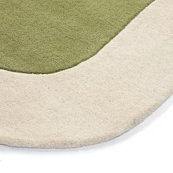 Ullteppe - Puri Hand Tufted Wool Premium (grønn/kremfarget)