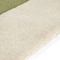 Ullteppe - Puri Hand Tufted Wool Premium (grønn/kremfarget)