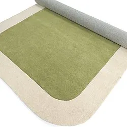 Ullteppe - Puri Hand Tufted Wool Premium (grønn/kremfarget)
