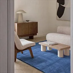 Ullteppe - Rozel Handloom Wool Premium (marineblå)