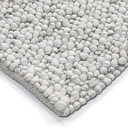 Ullteppe - Sala Irregular Wool Bubble (lys grå melert)