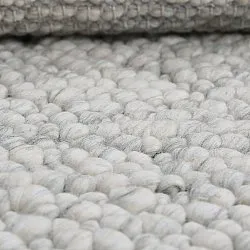 Ullteppe - Sala Irregular Wool Bubble (lys grå melert)