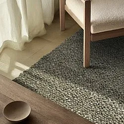 Ullteppe - Sala Irregular Wool Bubble (mosegrønn/hvit melert)