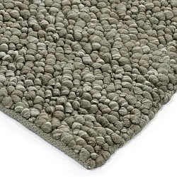 Ullteppe - Sala Irregular Wool Bubble (mosegrønn/hvit melert)