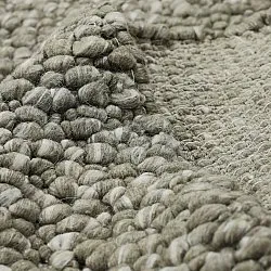 Ullteppe - Sala Irregular Wool Bubble (mosegrønn/hvit melert)