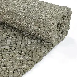 Ullteppe - Sala Irregular Wool Bubble (mosegrønn/hvit melert)
