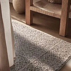Ullteppe - Sala Irregular Wool Bubble (taupe/hvit melert)