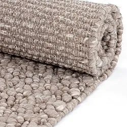 Ullteppe - Sala Irregular Wool Bubble (taupe/hvit melert)