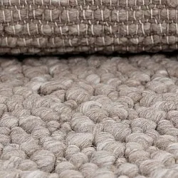 Ullteppe - Sala Irregular Wool Bubble (taupe/hvit melert)