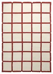 Ullteppe - Syl Hand Tufted Wool Premium (rød/hvit)