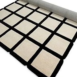 Ullteppe - Syl Hand Tufted Wool Premium (svart/hvitt)