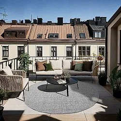 Runde tepper - Indoor/Outdoor Arlo (grå)