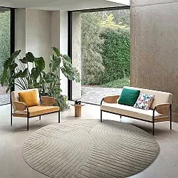 Rundt teppe - Indoor/Outdoor Devon (beige)