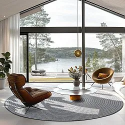 Rundt teppe - Ferragudo (grå)