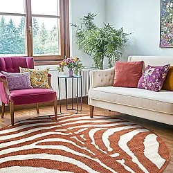 Rundt teppe - Indoor/Outdoor Winona (oransje)