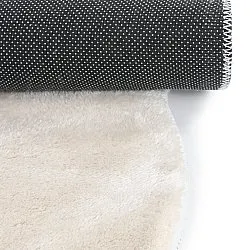 Rundt Bølgete Teppe - Aranga Super Soft Fur (beige)