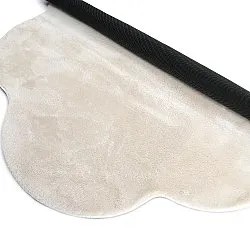 Rundt Bølgete Teppe - Aranga Super Soft Fur (beige)