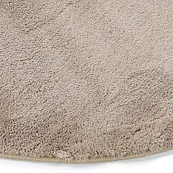 Rundt Bølgete Teppe - Aranga Super Soft Fur (brun)