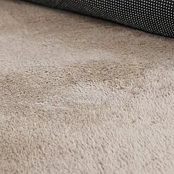 Rundt Bølgete Teppe - Aranga Super Soft Fur (brun)
